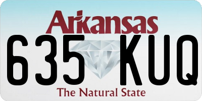 AR license plate 635KUQ
