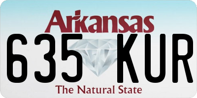 AR license plate 635KUR