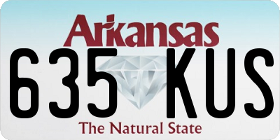 AR license plate 635KUS