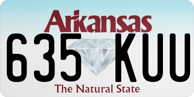 AR license plate 635KUU