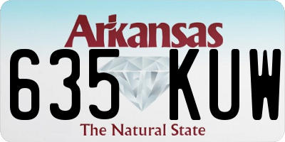 AR license plate 635KUW