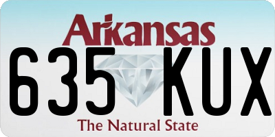 AR license plate 635KUX