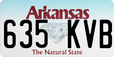 AR license plate 635KVB