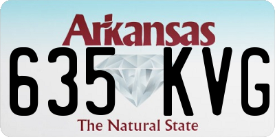 AR license plate 635KVG