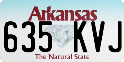 AR license plate 635KVJ