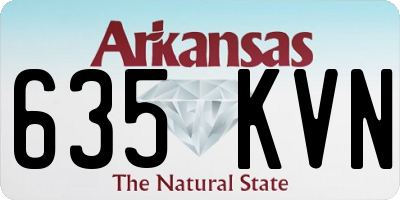 AR license plate 635KVN
