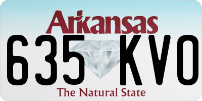 AR license plate 635KVO