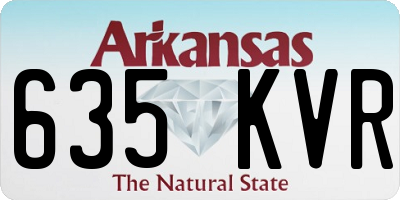 AR license plate 635KVR