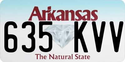 AR license plate 635KVV