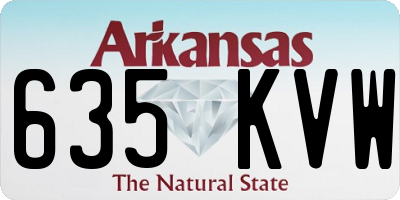 AR license plate 635KVW