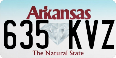AR license plate 635KVZ