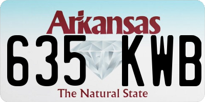 AR license plate 635KWB