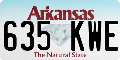 AR license plate 635KWE