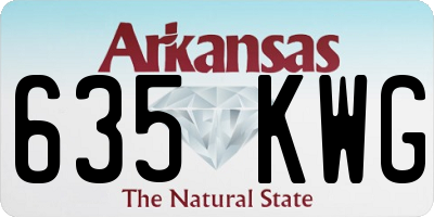 AR license plate 635KWG