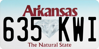 AR license plate 635KWI