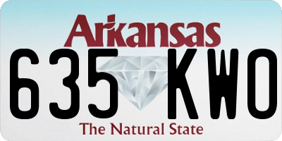 AR license plate 635KWO