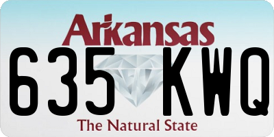 AR license plate 635KWQ