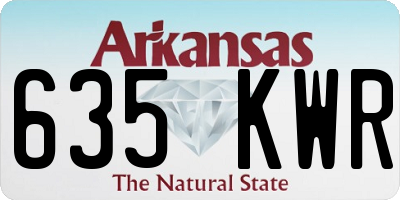 AR license plate 635KWR