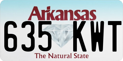 AR license plate 635KWT