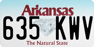 AR license plate 635KWV