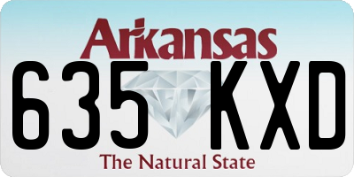 AR license plate 635KXD