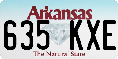 AR license plate 635KXE