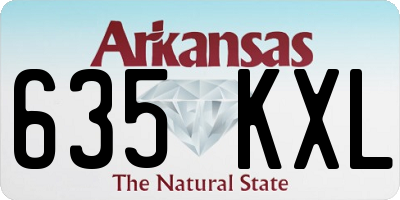 AR license plate 635KXL