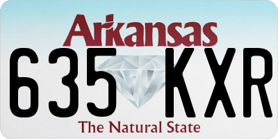 AR license plate 635KXR