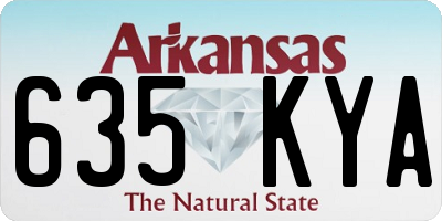 AR license plate 635KYA