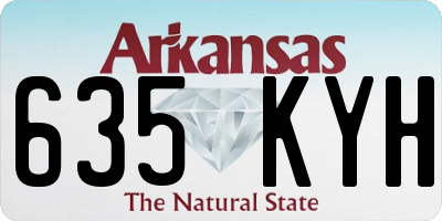 AR license plate 635KYH