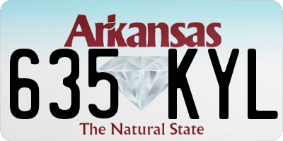 AR license plate 635KYL