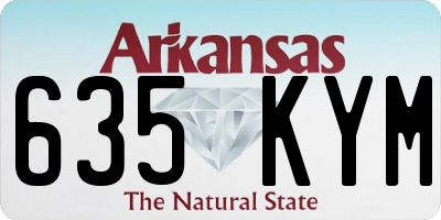 AR license plate 635KYM