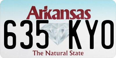 AR license plate 635KYO