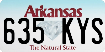 AR license plate 635KYS