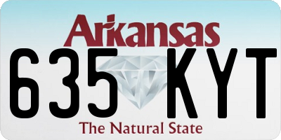 AR license plate 635KYT