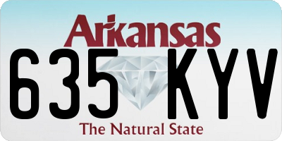 AR license plate 635KYV