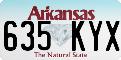 AR license plate 635KYX
