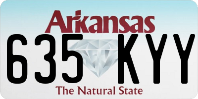 AR license plate 635KYY