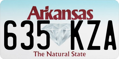 AR license plate 635KZA