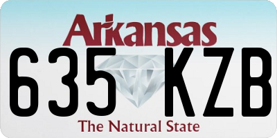 AR license plate 635KZB