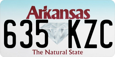 AR license plate 635KZC