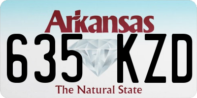 AR license plate 635KZD
