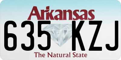 AR license plate 635KZJ