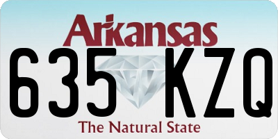 AR license plate 635KZQ