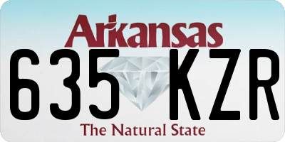 AR license plate 635KZR