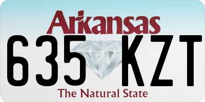 AR license plate 635KZT