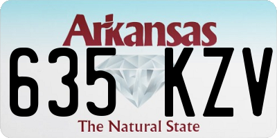 AR license plate 635KZV