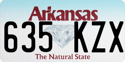 AR license plate 635KZX