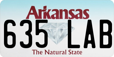AR license plate 635LAB