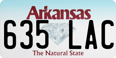 AR license plate 635LAC